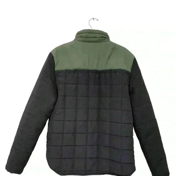 Nomad Mens Quilted Puffer Jacket Medium Black Green Insulated Full Zip Lined - Picture 4 of 12